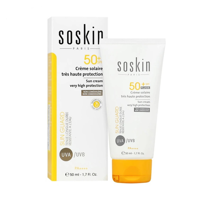کرم ضدآفتاب بی رنگ spf50 سسکین حجم 50ml