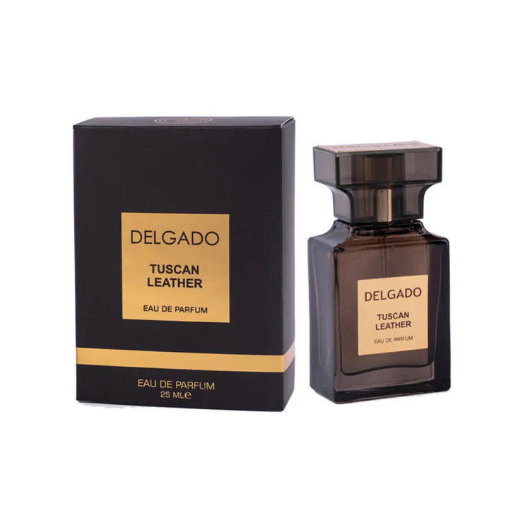 عطر جیبی مردانه دلگادو مدل Tuscan Leather حجم25میل