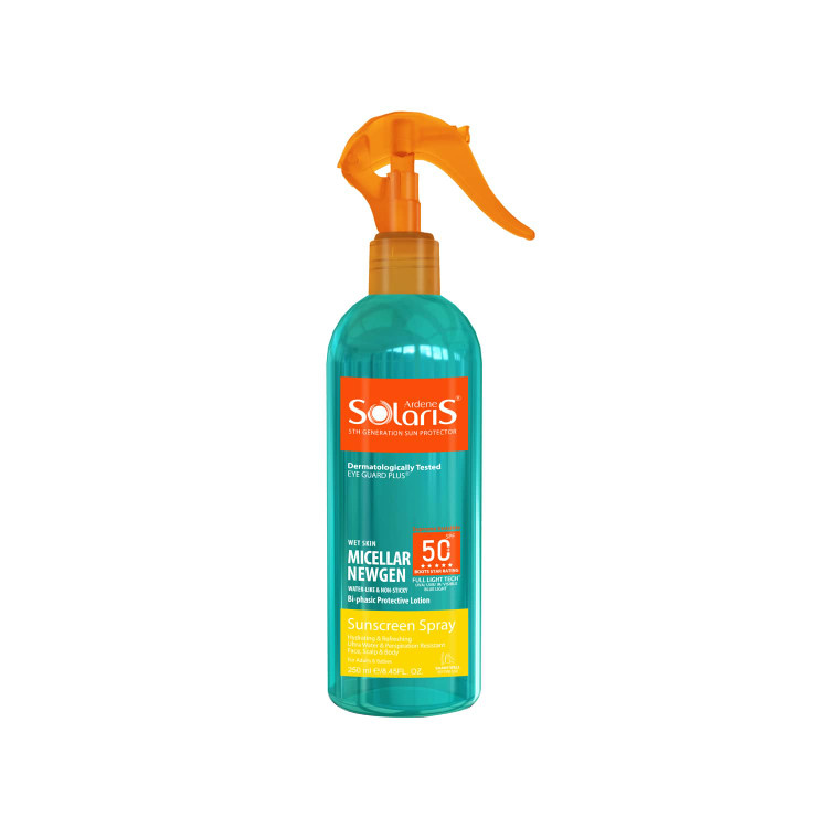 لوسیون ضد آفتاب دو فاز آردن مدل Micellar Newgen با +SPF50 حجم 250 میلی لیتر